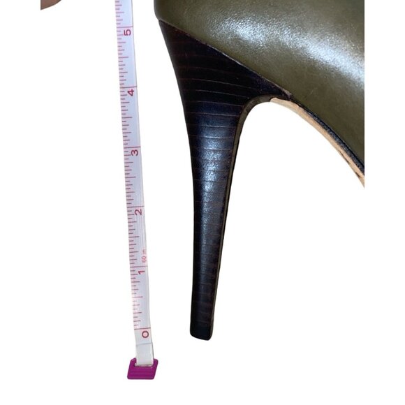 Michael Kors Peep Toe Leather Stiletto Heels - Size 8 - Picture 13 of 13